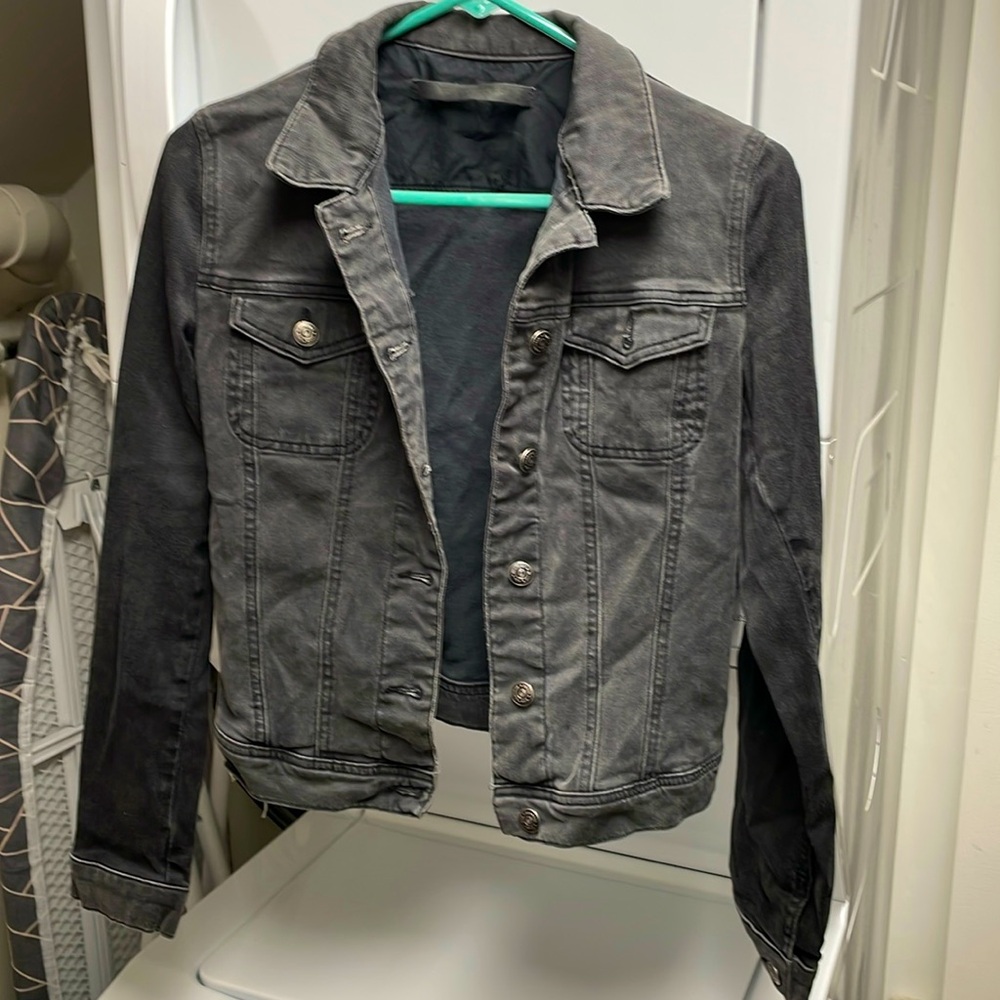 Won Hundred color blocked Black Denim Jacket